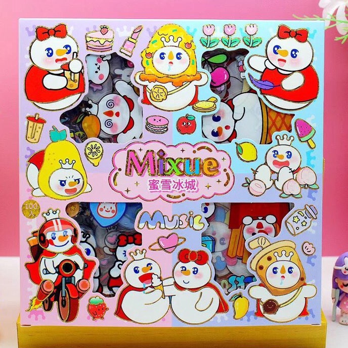 

[SP»/V♥> Sticker Mixue 100 Lembar Ice Cream Sticker Murah Grosir/ terrviral!