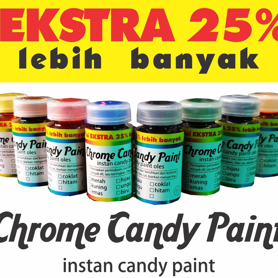 

(A6◆/L◆> Pewarna Logam Chrome Candy Paint Instan- berkualitas..!