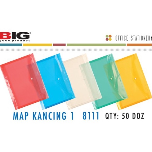 

Kemasan Baru.. TEMPAT FILE, CLIP FILE, MAP PLASTIK KANCING POLOS 12 PCS 8111 BIG 05Y