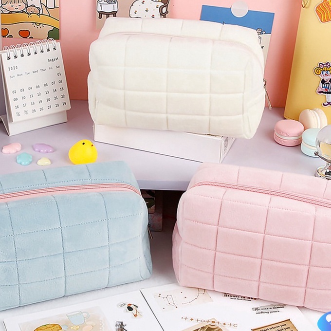 

(D-M♫✪9) Pensil case/pensil Pouch/Make up Tas/MUJI STYLE Tas Pena Kapasitas Besar-Suning Mall/ viraal..!
