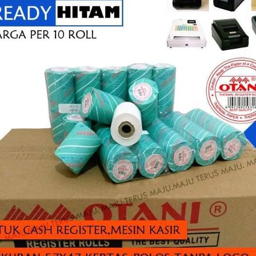 

(G-K✉✯0) Kertas Struk Thermal Cash Register 1Pak isi 10Roll 57x47-13 ,Merk Otani- siapp.dikirim..