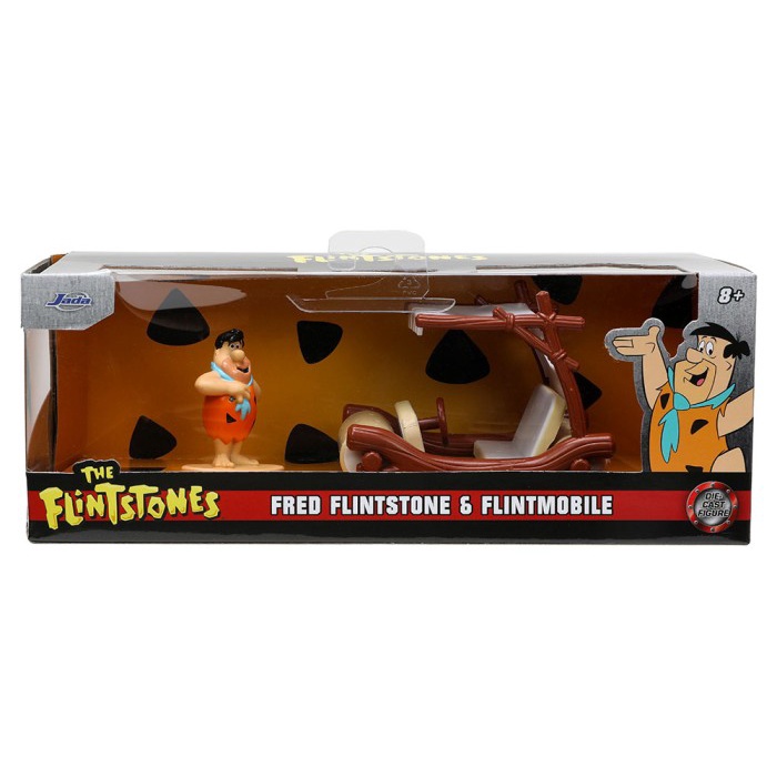 HOT SALE JADA 1/32 HOLLYWOOD RIDES THE FLINSTONE MOBILE WITH FRED FIGURE TERMURAH