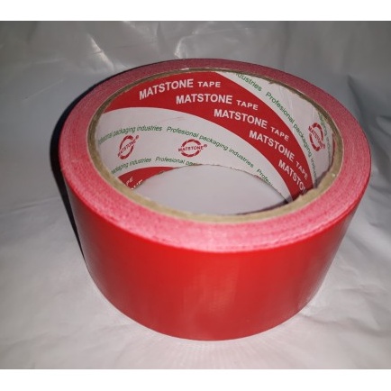 

(O-R➸✯B> Lakban kain merah 2 inch x 11 meter / cloth tape 48mm x 11 meter matstone- paling.laris.