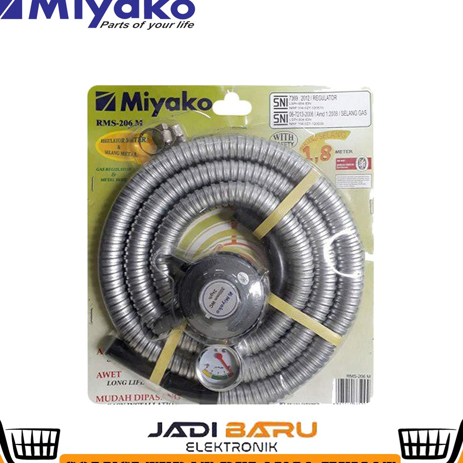 ¯ vd Selang + Regulator Kompor MIYAKO RMS 206 M / RMS 206M / RMS206M / RMS206 M ORIGINAL ✧ ✉