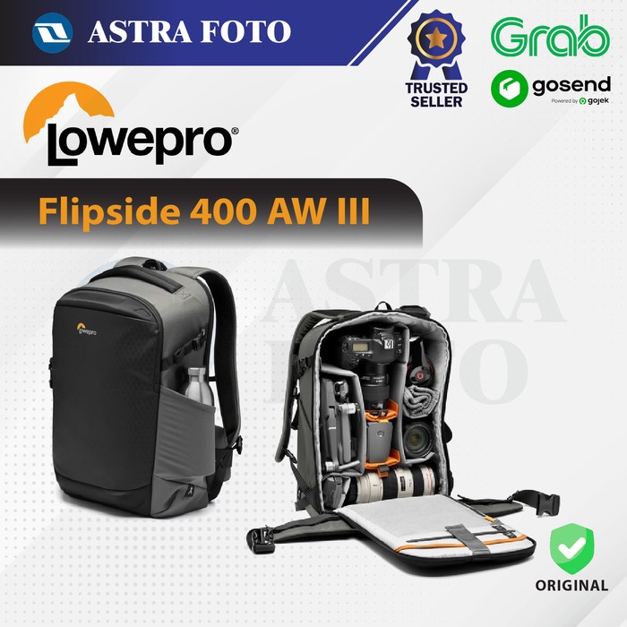 Terlaris Lowepro Flipside 400 Aw Iii Camera Backpack 15" Laptop - Tas Ransel