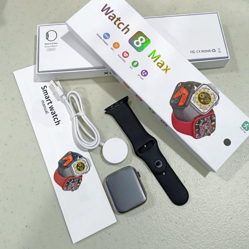 Harga Diskon SMARTWATCH SERIES 8 MAX WIRELESS/SMART BAND MULTIFUNGSI FULL SCREEN w Kualitas Premium 