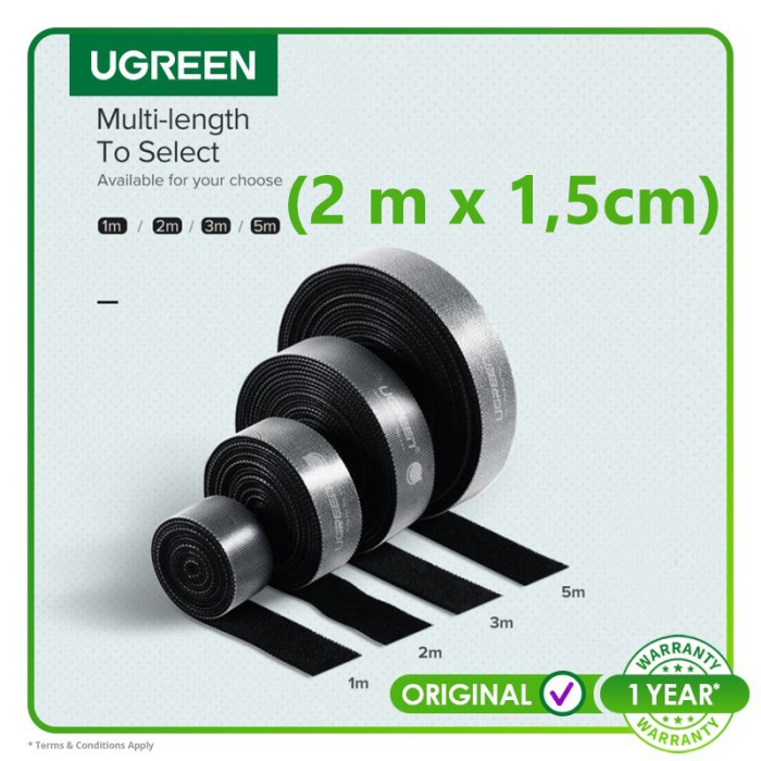 

Terlaris Ugreen Pengikat Kabel / Cable Organizer 1,5Cm X 2M- 60484