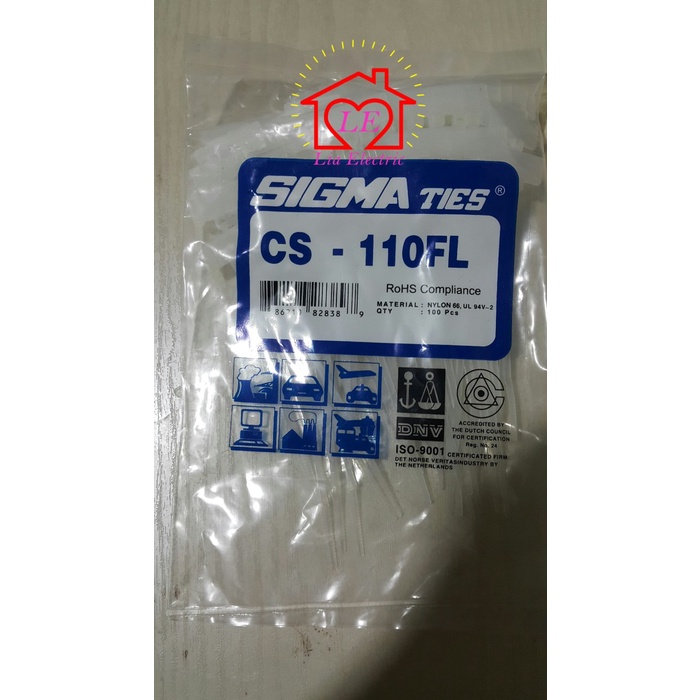 

Terlaris Kabel Ties / Kabel Tis / Cable Tie Cs 110 Fl Putih 10Cm Sigma Cs110Fl