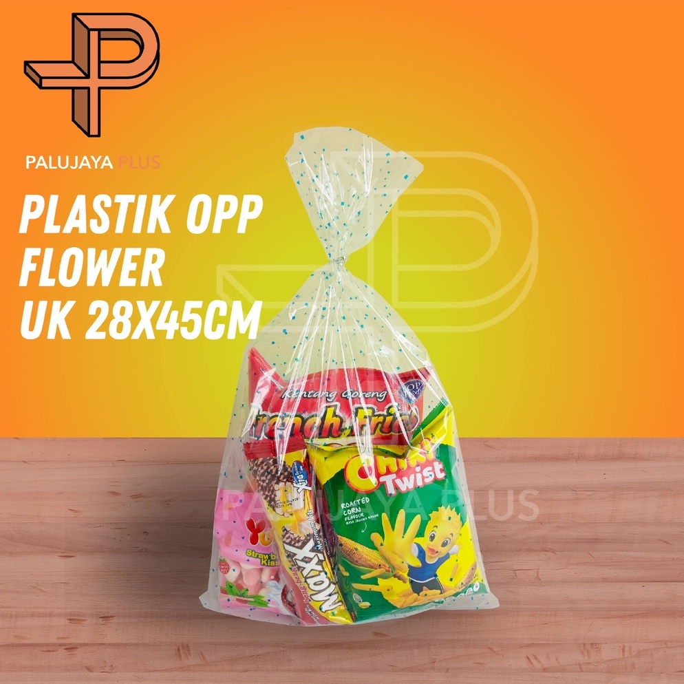 

ljfk -79 PLASTIK OPP FLOWER / PLASTIK ULTAH 28x45 ISI 12 LEMBAR 246