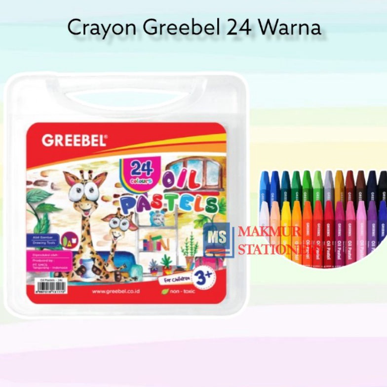 

✼Baru✢☋ Crayon / Kerayon Greebel 24 Warna Oil Pastel M100 ✼