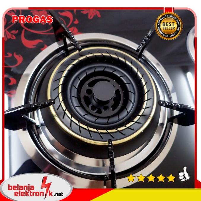 Kompor Progas Tanam 3 Tungku Kaca
