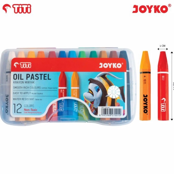 

[PROMO BH5N] Crayon / Krayon Oil Pastel - Joyko 12 Warna MURAH Elewen