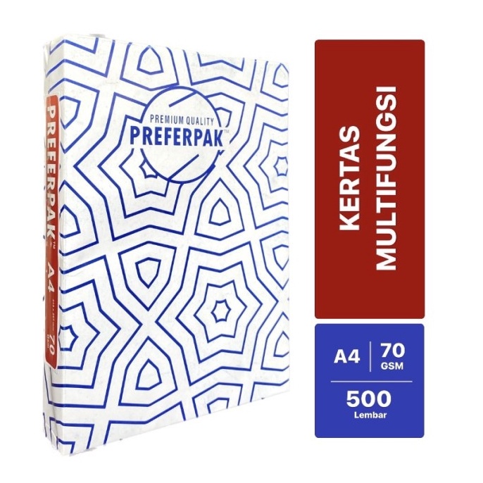 

RTG-72 Kertas HVS A4 70 Gram 1 Rim Preferpak - Kertas Print Fotocopy Termurah (Grab Gojek) Only One