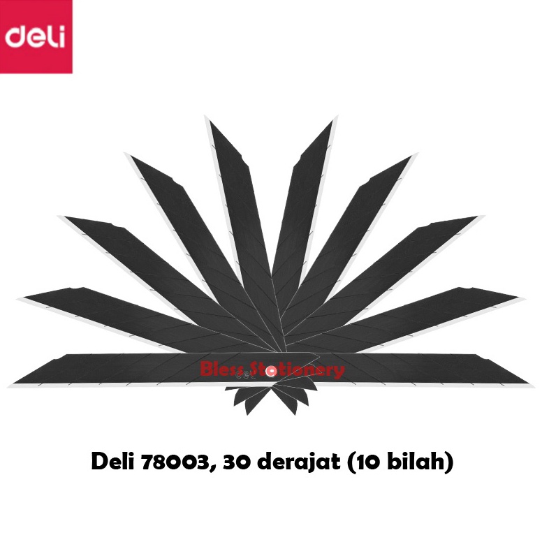 

[PROMO 6BDA] Deli isi cutter 30 derajat HITAM isi ulang cuter runcing HITAM BLACK 30 Degree Cutter Blade Refill Discount