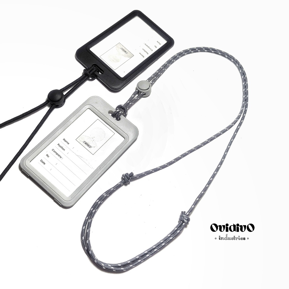 

[CODE BARANG 874KAO] Lanyard Id Card Gantungan Tali Nametag 2 muka Plastik Ringan W7A