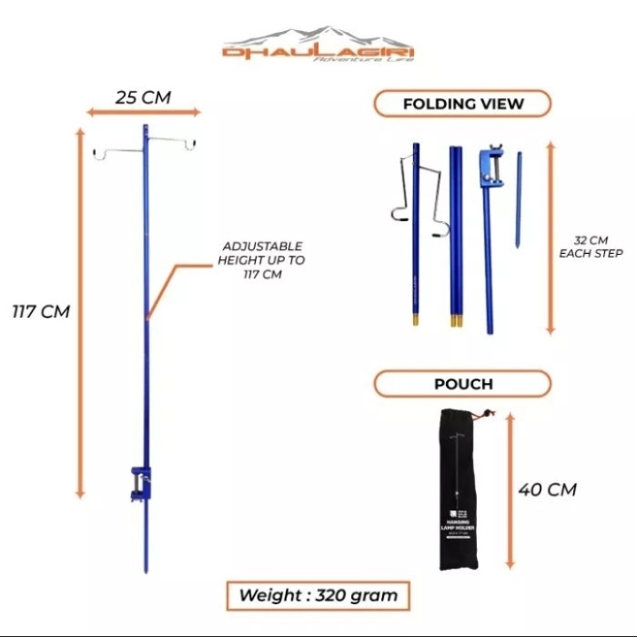 Bestseller Tiang Lampu Dhaulagiri Naturehike Tiang Lampu Camping Portable