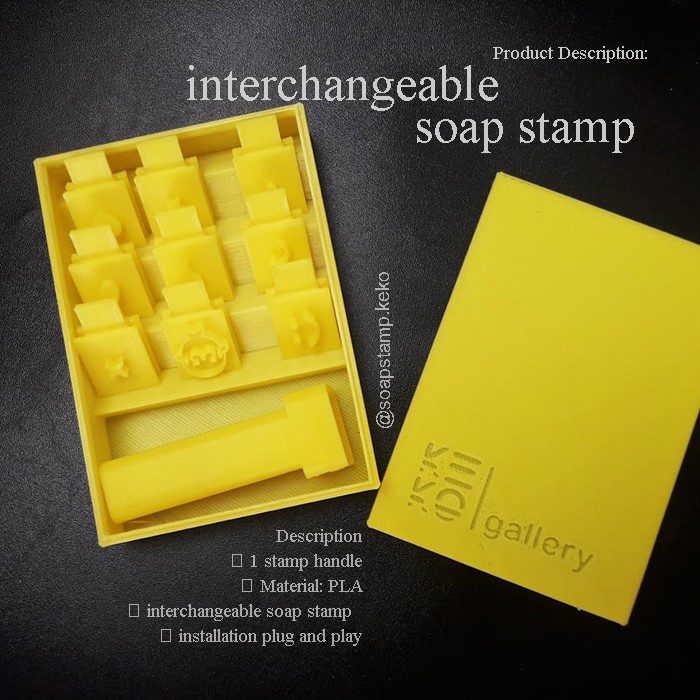 

Bestseller Custom Soap Stamp 3D Soap Stamp Interchangeable Set