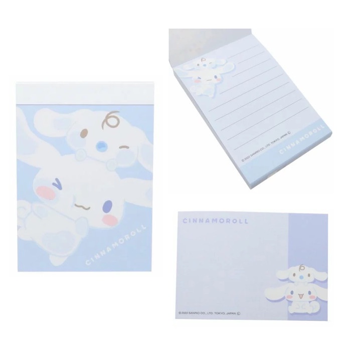 

Mini Memo Pad Sanrio Mugyutto Kuromi Cinnamoroll Limited Edition