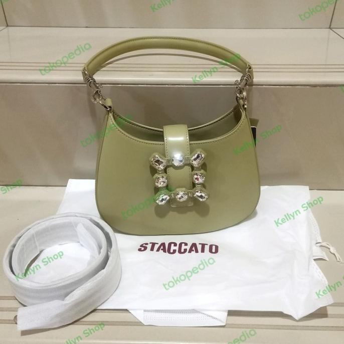 Tas Wanita Sling Bag Pesta Grey Green Staccato Original Sale Ready  Selnianada