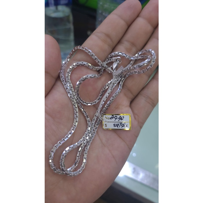 Kalung Emas 750 Putih Emas Asli - Kalung Wanita 750 18K