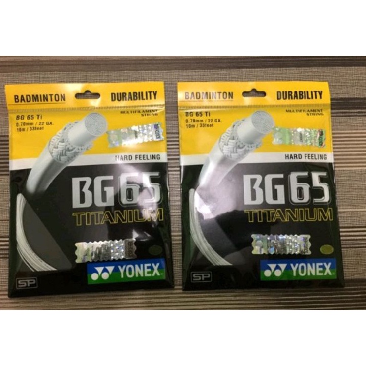 ーSRw Senar Badminton Yonex BG65 TI / BG 65 Titanium / BG 68 TI / BG 68 Titanium s Produk Terkini Bar