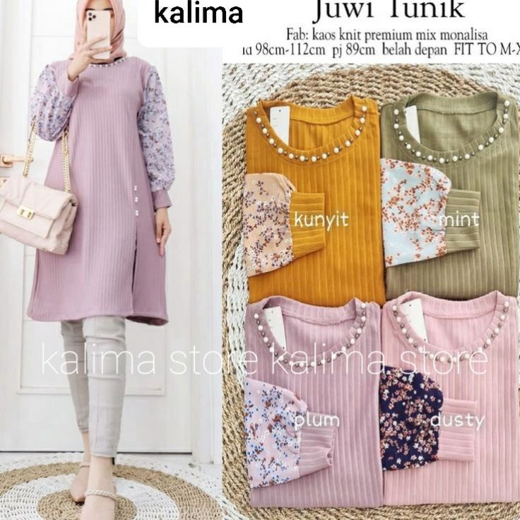Bestseller tunik import terbaru 2022/baju tunik wanita aplikasi mutiara Murah