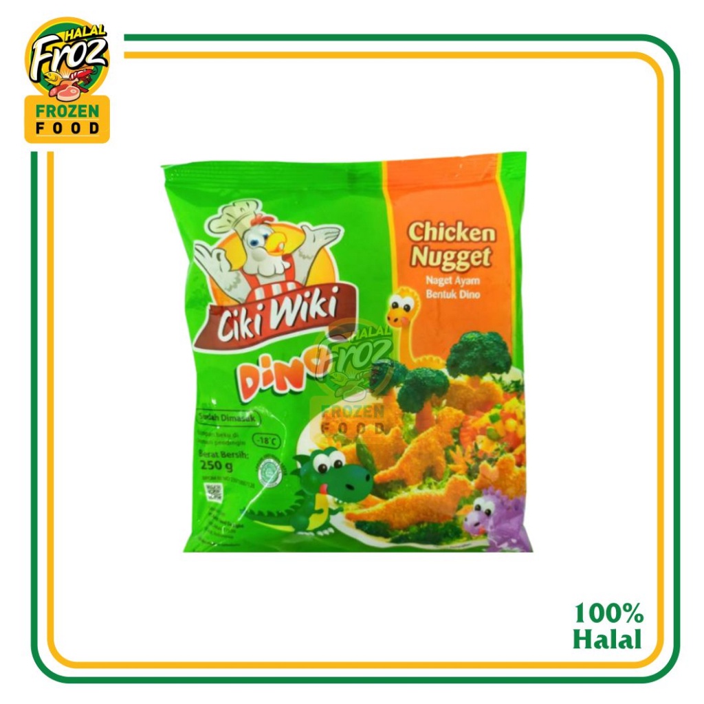 

Naget Ayam Chicken Nugget Dino Ciki Wiki 250 gram HFPRS