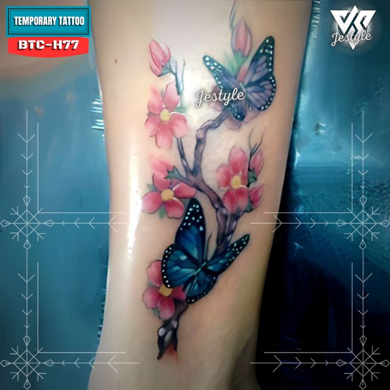 [BTC-H77] Tato Temporer Temporary Tattoo kupu-kupu