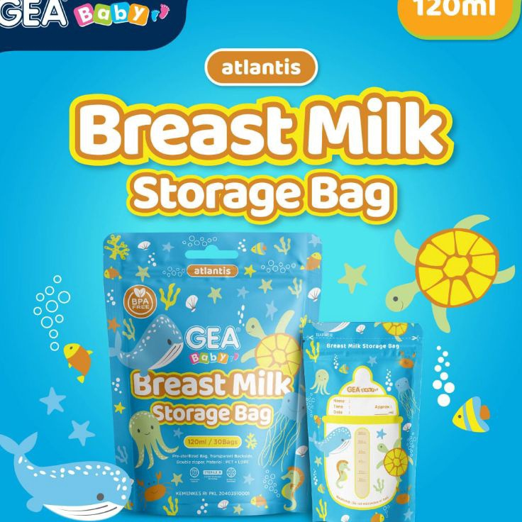 ➣Pvc KANTONG ASI GEA 120ML/PLASTIK ASI ✽ (Ready stock)