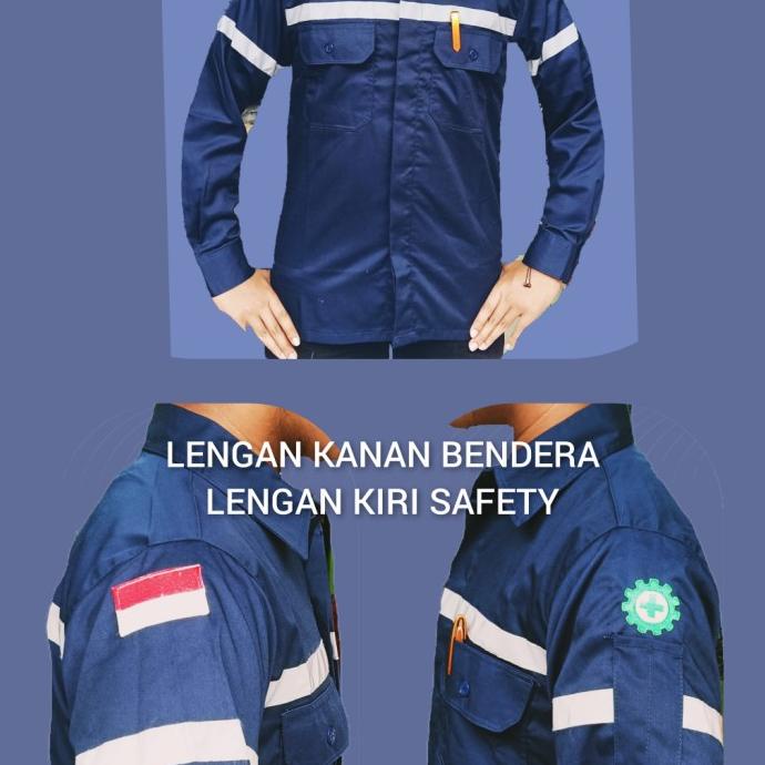 Baju seragam safety Werpack atasan kemeja lapangan proyek