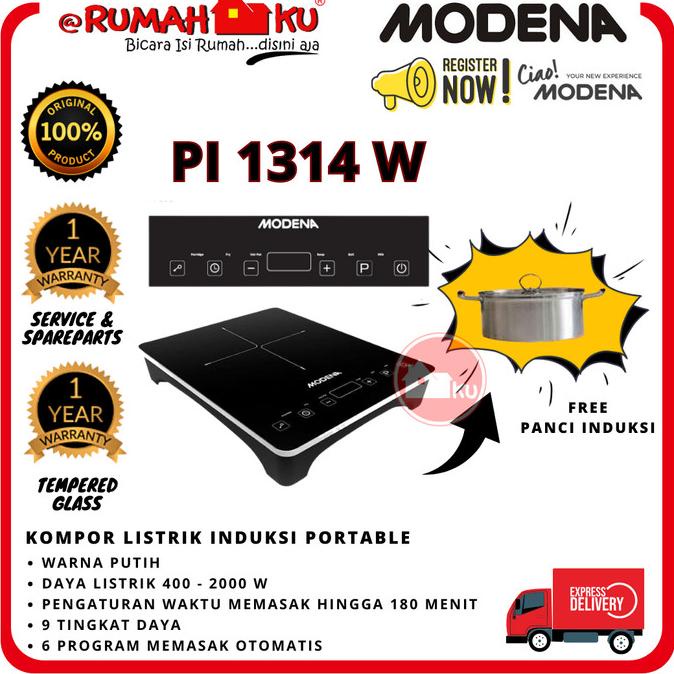 MODENA KOMPOR INDUKSI PORTABLE ESENTE PI 1314 W / PI1314W