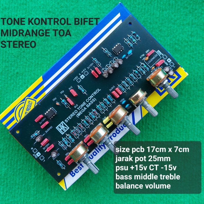 KT015 MEGA BASS TONE KONTROL CONTROL HK BIFET TOA 201 203 MIDRANGE ST