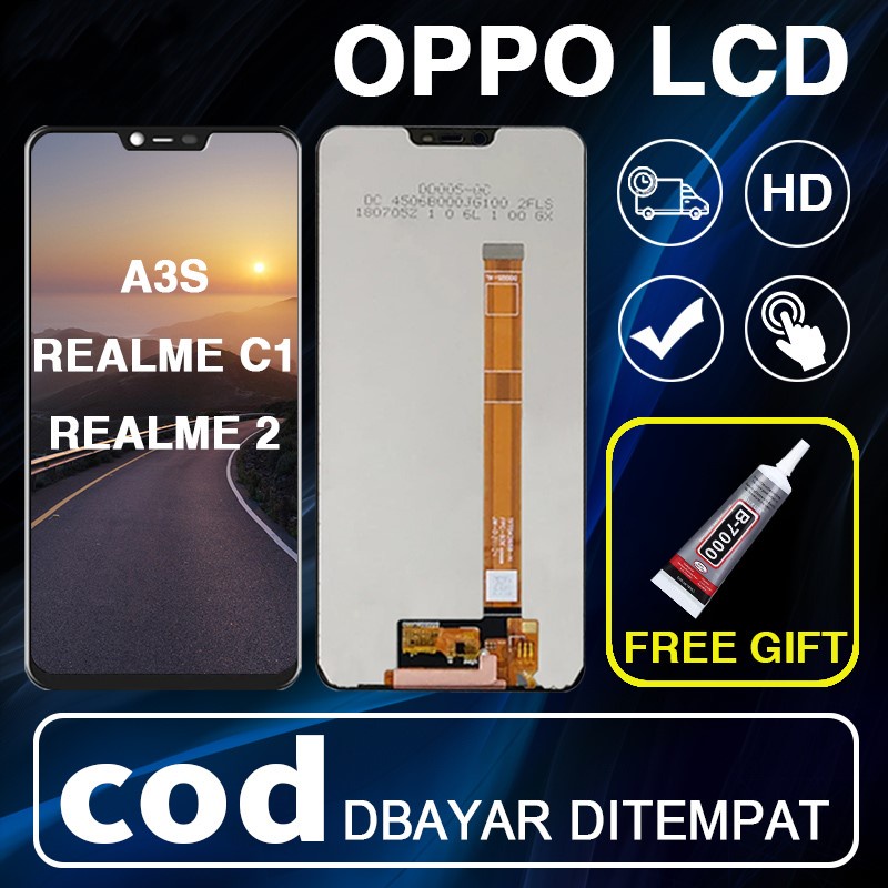 【ORIGINAL】LCD OPPO A3S / OPPO A5/ REALME 2 / REALME C1 FULLSET ORIGINAL TOUCHSCREEN LAYAR HP COMPLET