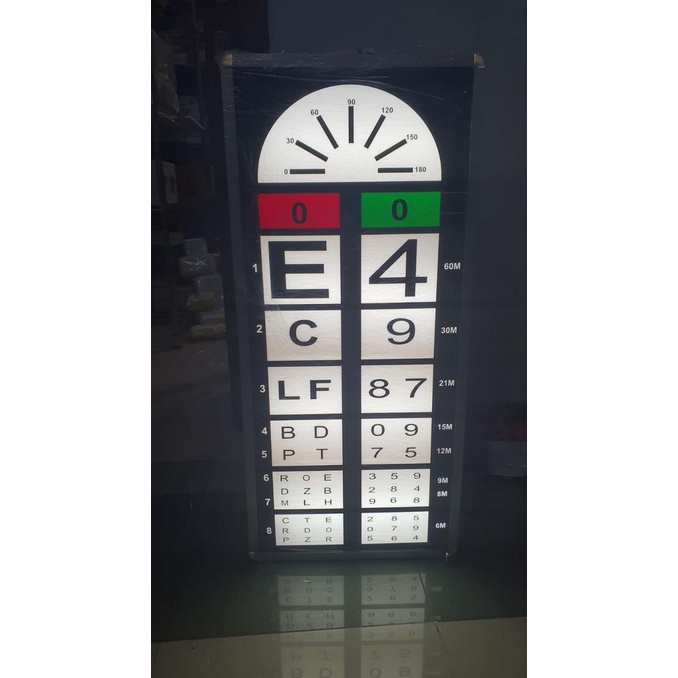 Snellen cart snelen chart elektrik new remote wiht alat baca tes mata