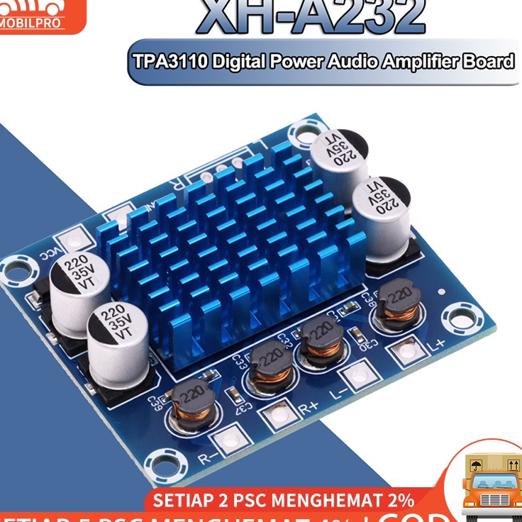 ★★ GuC TPA3110 XH-A232 POWER AMPLIFIER CLASS D 30W+30W 2.0 Digital Audio Power Amplifier Board 2x15w