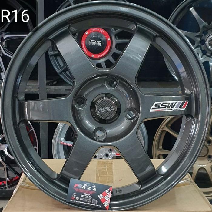 [[[ PROMO ]]] SSW TE37 R16 Dark Grey PCD 4x100. Lebar 7. Made in Thailand