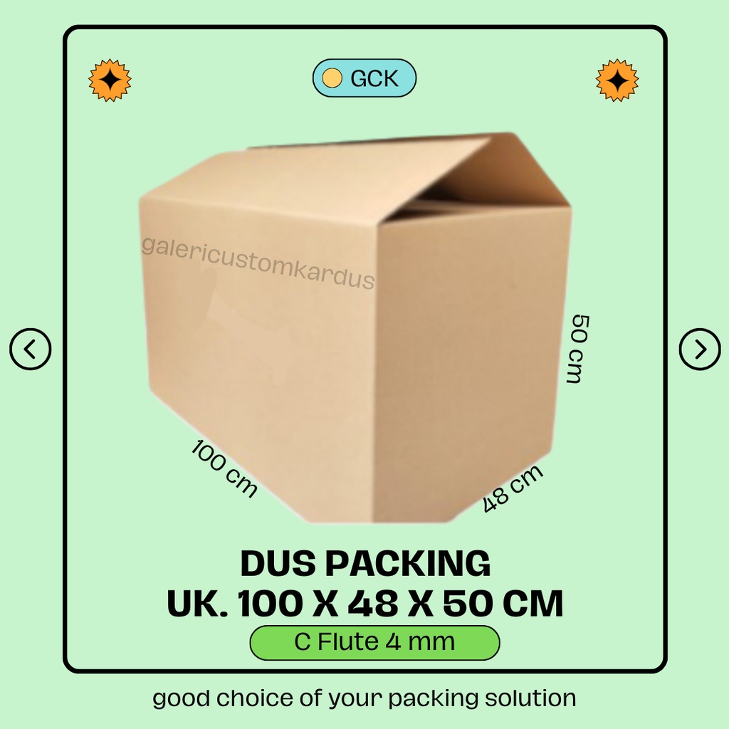 

(min. order 3) Kardus Besar Dus Packing Jumbo Currogated Box Barang Pindahan 100x48x50 C Flute Box