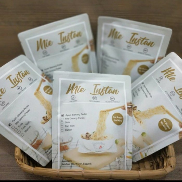 

Paket Mie instan Keto - Mie tanpa tepung isi 5 varian rasa