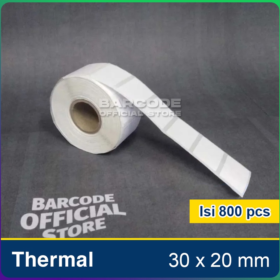 

Termurah Label Thermal 30x20mm - 30x20 - 30 x 20 mm (1 LINE) Kertas Sticker Receipt Printer Barcode Xpinter