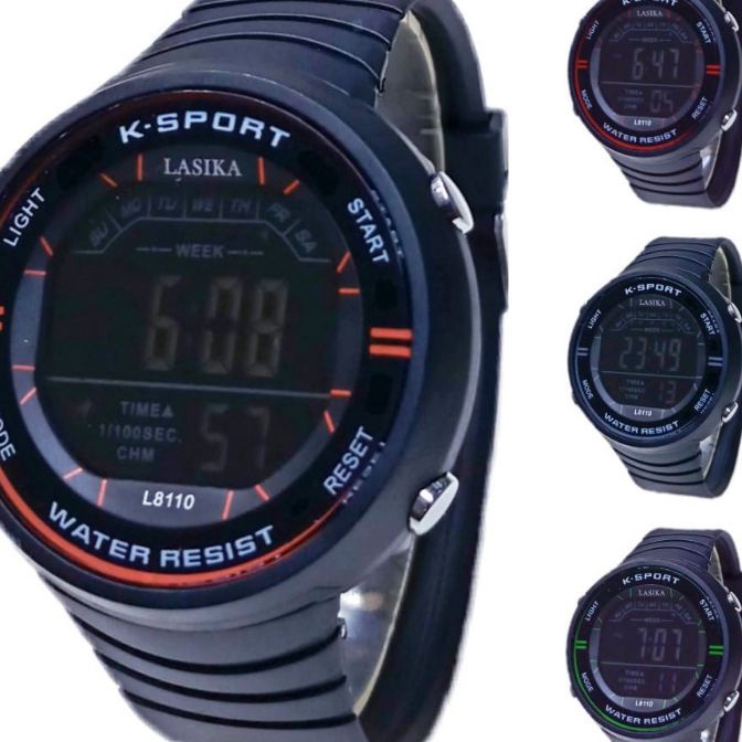 (W◆P➸/P> Jam Tangan Pria Original  Sport Lasika F110 Water resist 30m /kekiniian.