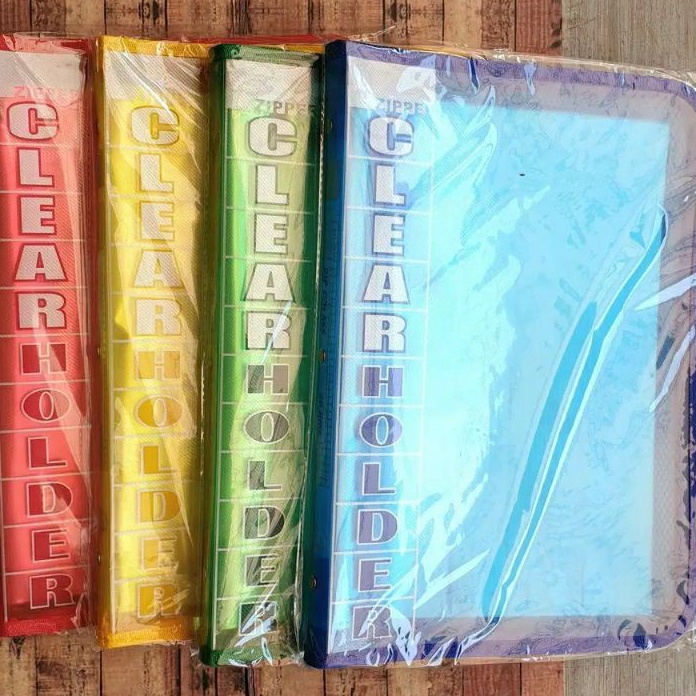 

[PR☀/Vご] Clear Holder Zipper Isi 20 - 40 - 60 Lembar Plastik TOPLA / Map Plastik Resleting Folio- tervirall.!!