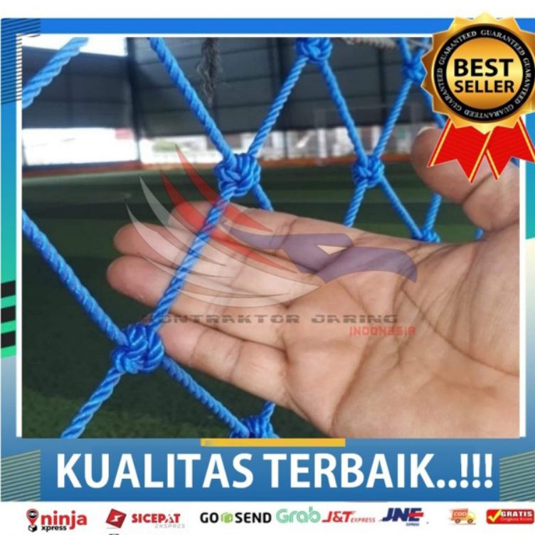 [WFG ❦✮> Jaring voly Futsal Tambang 3mm Lubang 8-20Cm - terviral