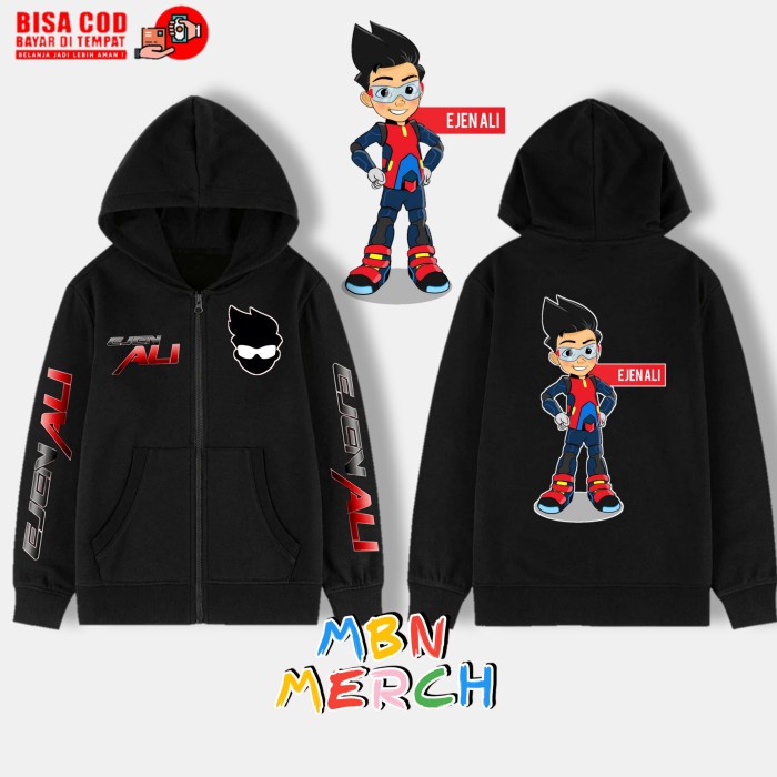 Jaket Hoodie Zipper Anak Ejen Ali/Jaket Zipper Ejen Ali