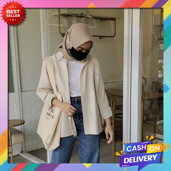 Kemeja Wanita Korean Style Bisa Cod Kemeja Blouse Wsnits Lemeja Cewek Baju Jemeja Blus Import Polos 