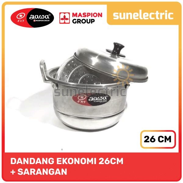 panci kukus kecil Maspion Dandang Ekonomi B 26 cm Silver premium M3I3 multifungsi peralatan dapur an