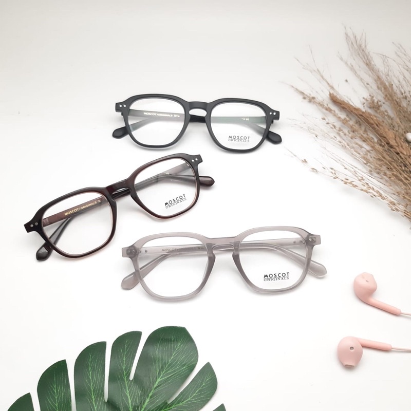 Kacamata/Frame Moscot Billik Size 50-21-145 Paket Lensa Radiasi Photocrog Nes Silinder Plus