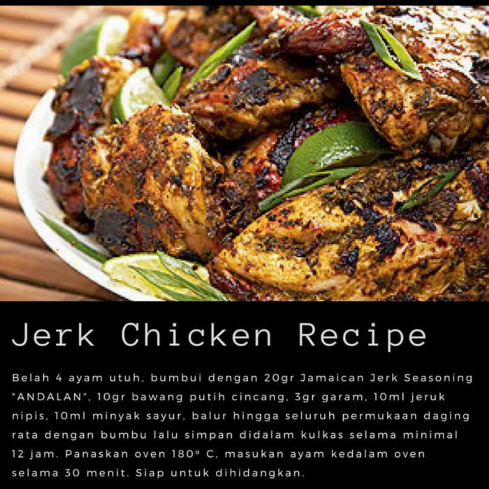 

Bumbu Marinasi. Jamaican Jerk Seasoning . Andalan. 60 Gr
