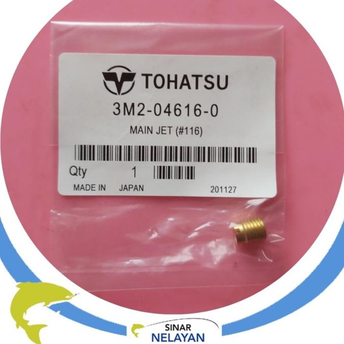 Main Jet 116 Spuyer Mesin Tempel Tohatsu 18Pk. Outboard Motor. Asli