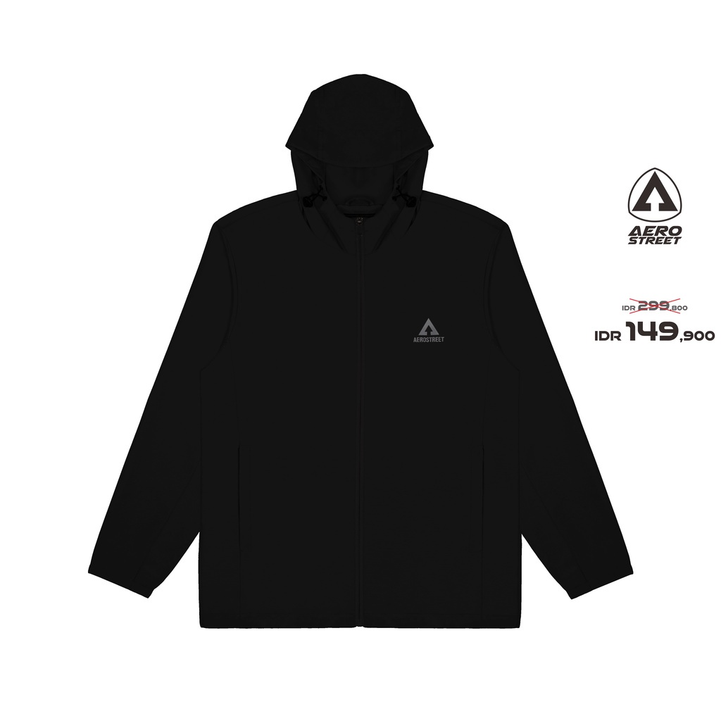 Aerostreet Windbreaker Jaxton Jacket Hitam IAAAA