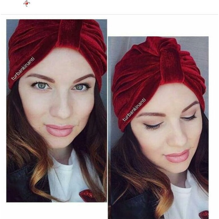 ☆ Turbandewasa/turban instan/turban bludru polos velvet/turban pesta/turban turki/turban dewasa ☆